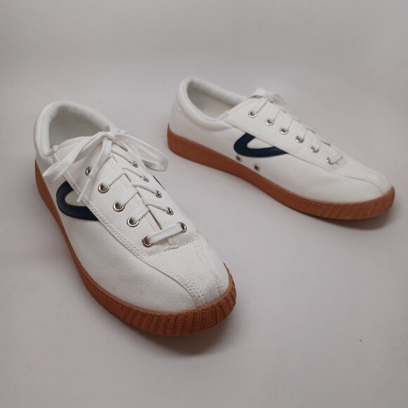 Tretorn Sneakers Nyliteplus White Canvas Lace Up Womens 9 - Picture 9 of 13